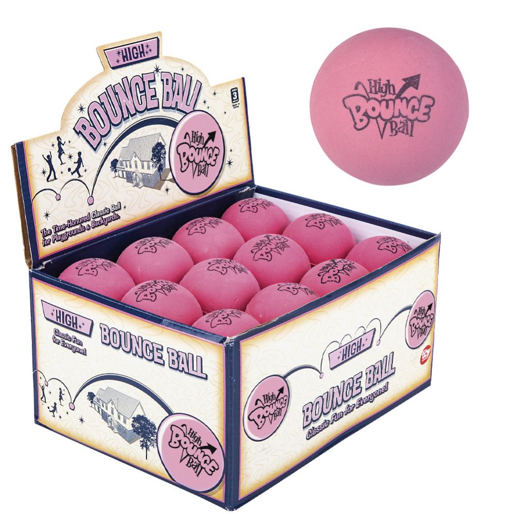 144 Pieces of 2.5" Rubber Pink High Bounce Ball