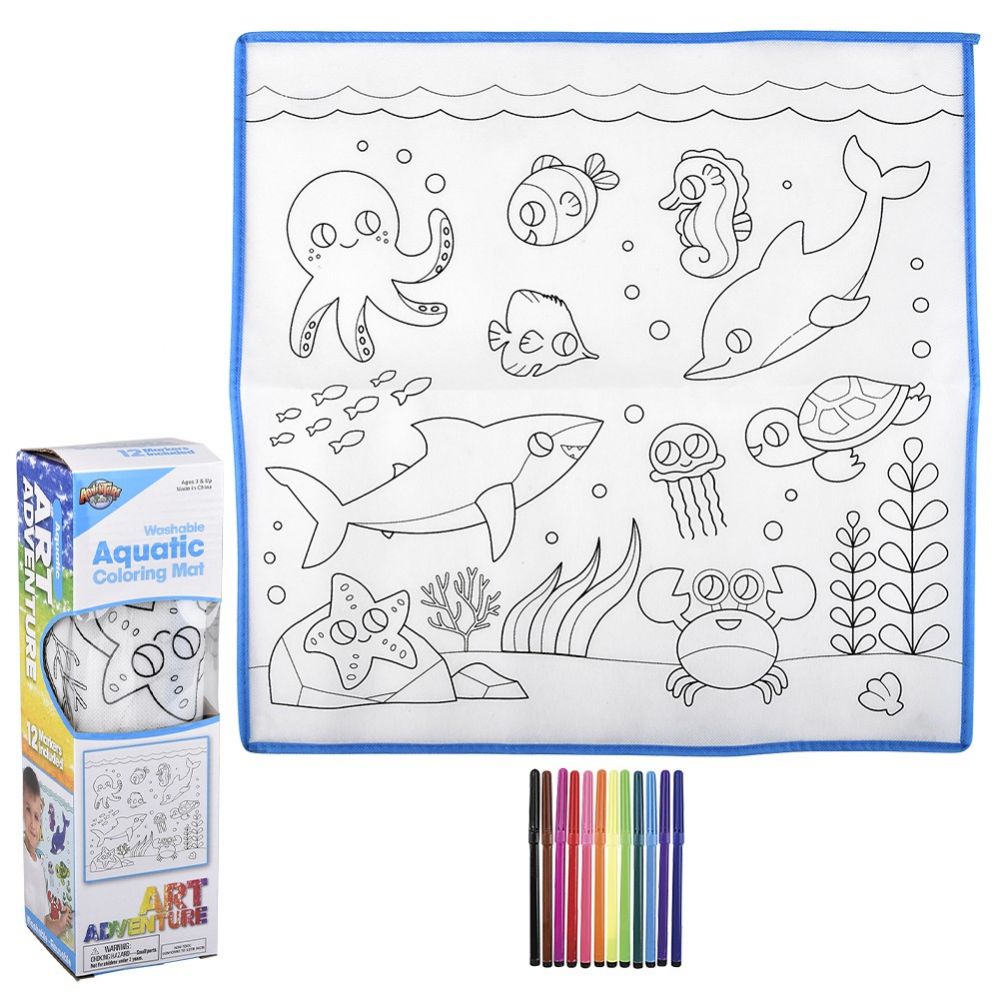 48 pieces of 19.5" Aquatic Washable Doodle Mat