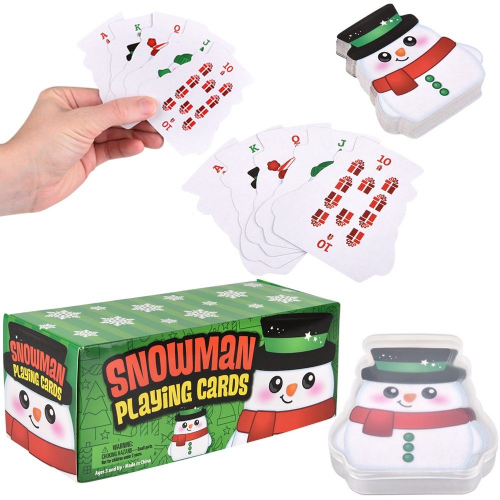 144 pieces of Snowman Playing Cards 3" 12/display