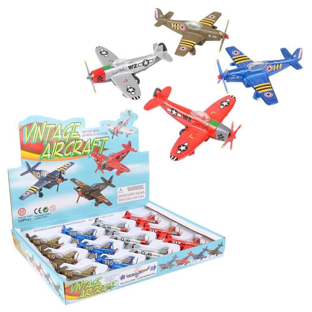 144 Pieces of 5" DiE-Cast Pull Back Vintage Plane