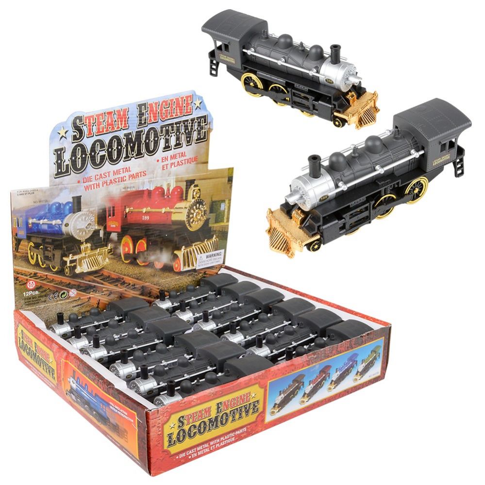 96 Pieces of 6.5" DiE-Cast Pull Back Locomotive