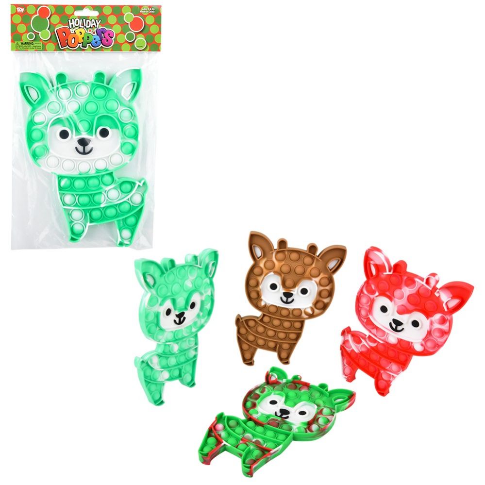 48 pieces of Reindeer Jumbo Bubble Popper 9"