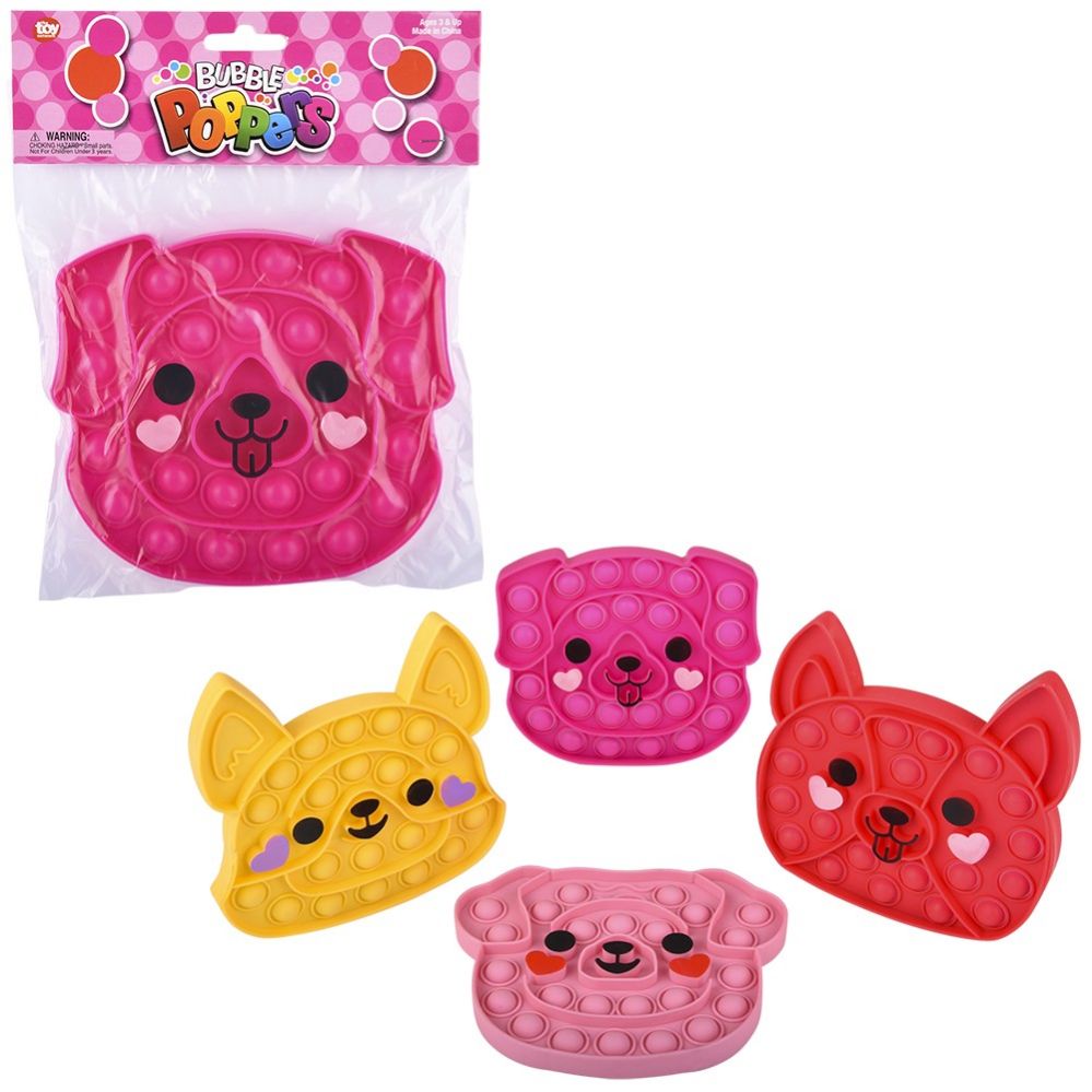 144 pieces of 6" Valentine's Dog Bubble Popper