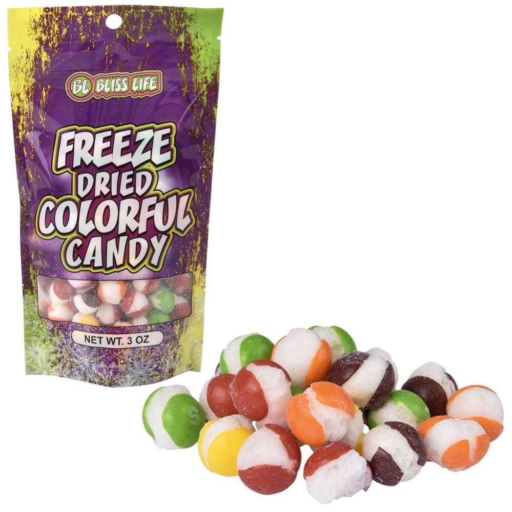 50 pieces of Bliss Life Freeze Dried Rainbow Candy 3oz