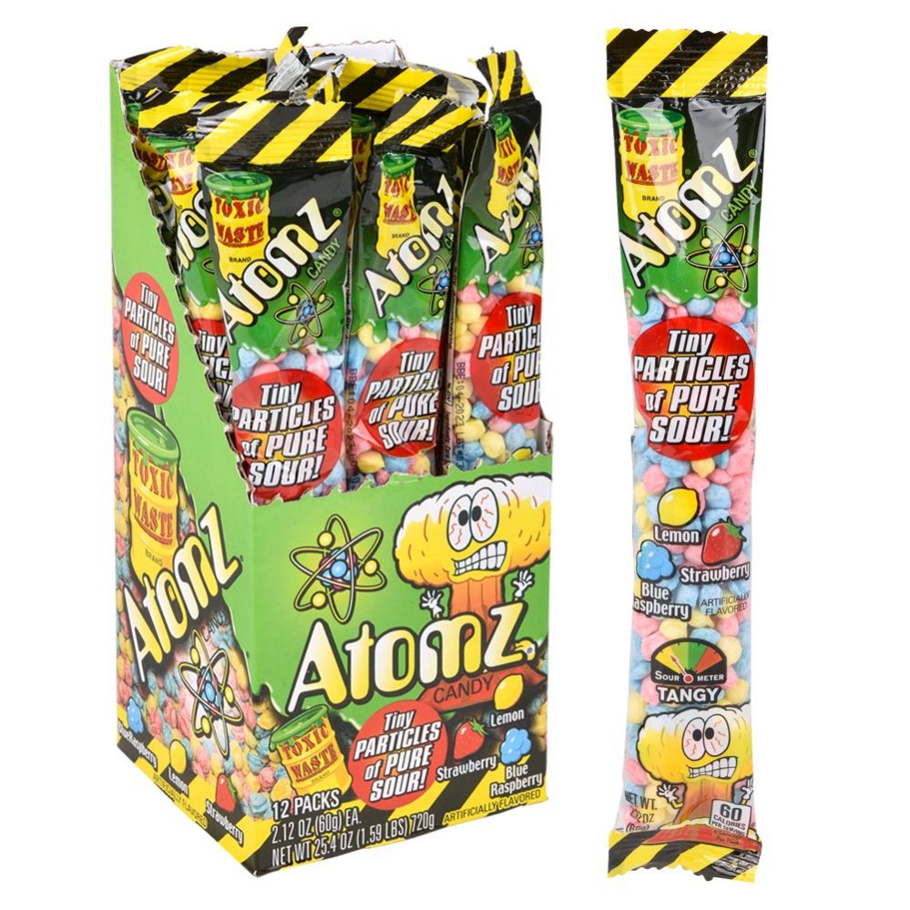 144 pieces of Toxic Waste Atomz Sour Chewy Candy