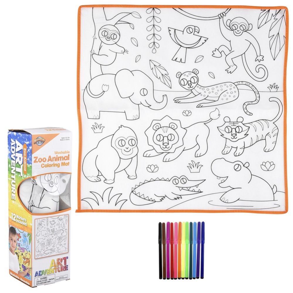 48 pieces of 19.5" Zoo Washable Doodle Mat