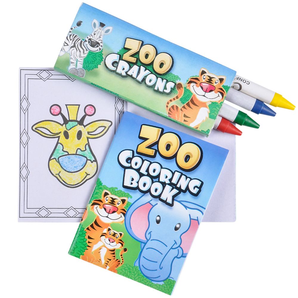 576 pieces of Zoo Animal Coloring Set