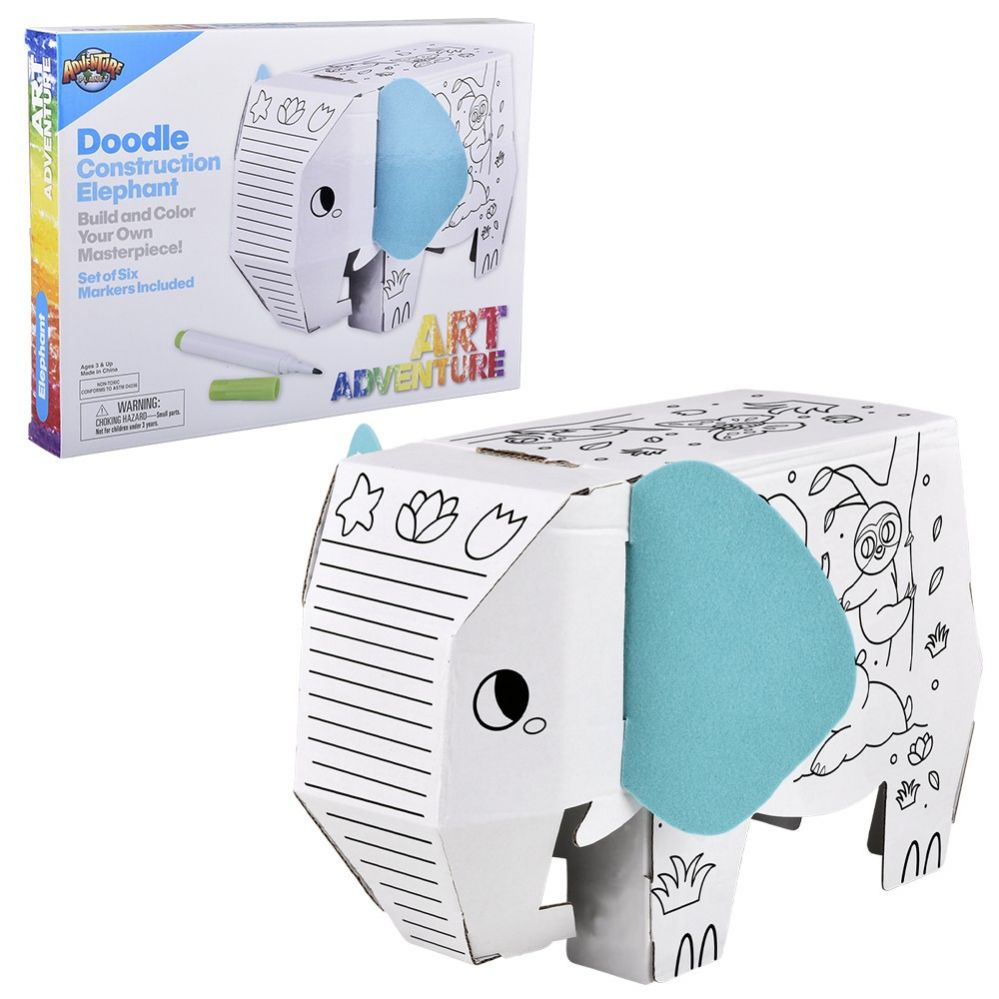 12 pieces of Doodle Construct Elephant