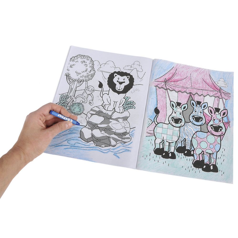 360 pieces of Zoo Animal Coloring Book 9x11" (12pgs/book)