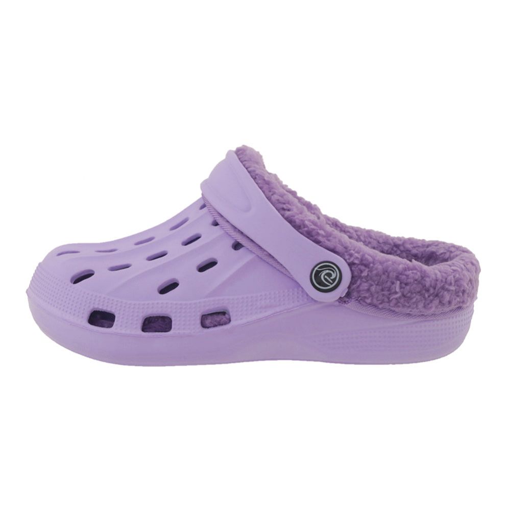 12 pieces of Kids Fleece Lined Clogs Violet