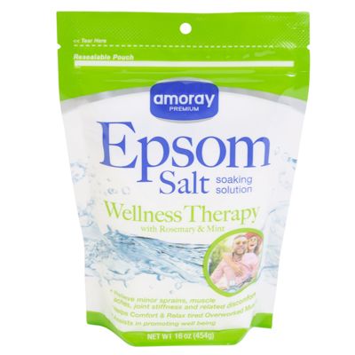 12 pieces of Epsom Salt 16oz Wellness Therapy Rosemary & Mint Amoray
