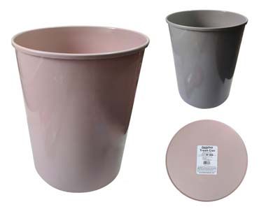 24 pieces of Trash Can 9" Dia X11" Pink ,grey Clr