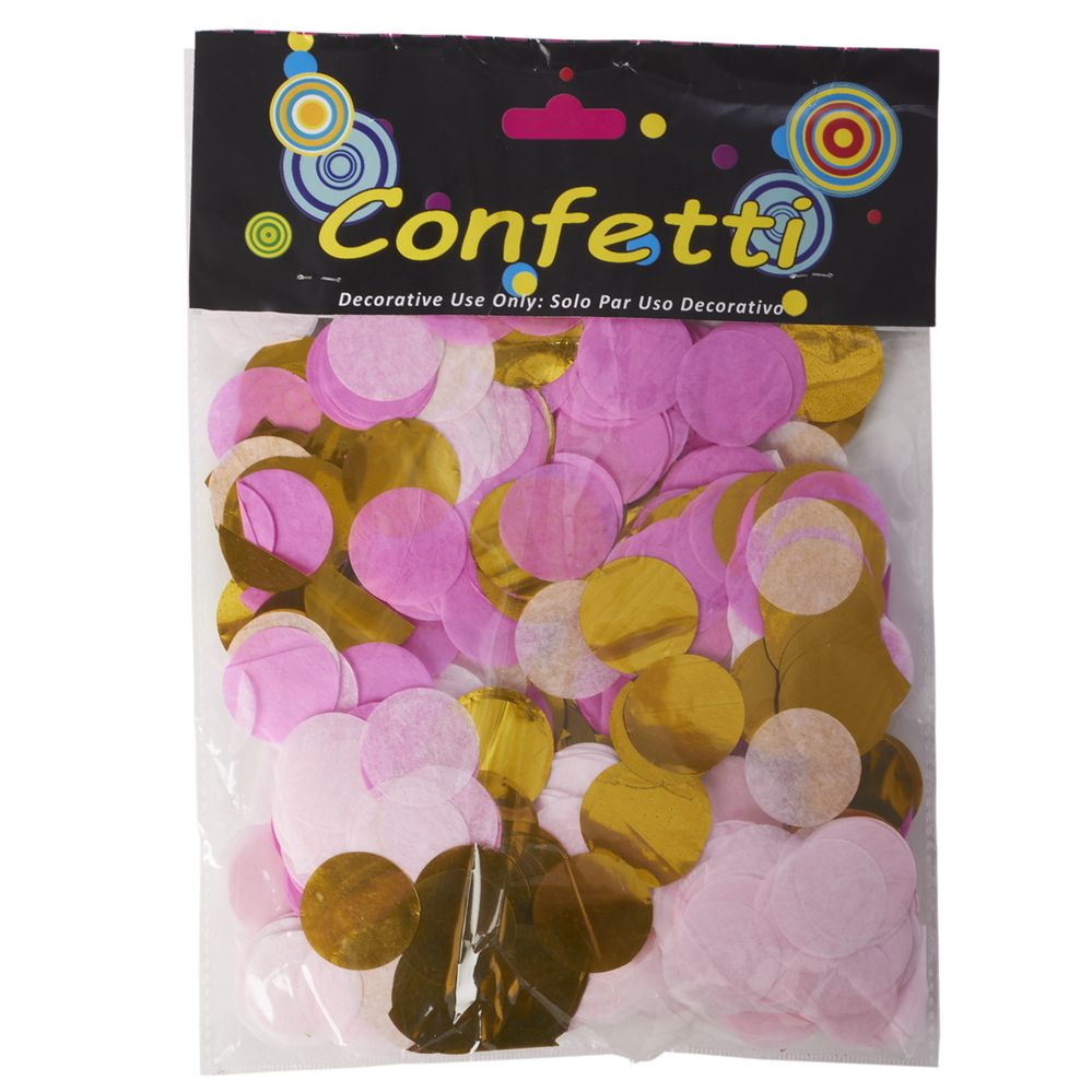 72 pieces of Mixed Confetti 1 inch 30g/bag - Pink