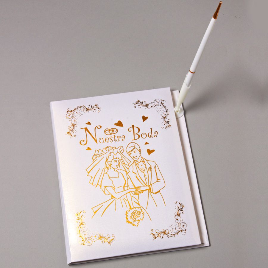 12 pieces of Wedding Guest Book In Spanish