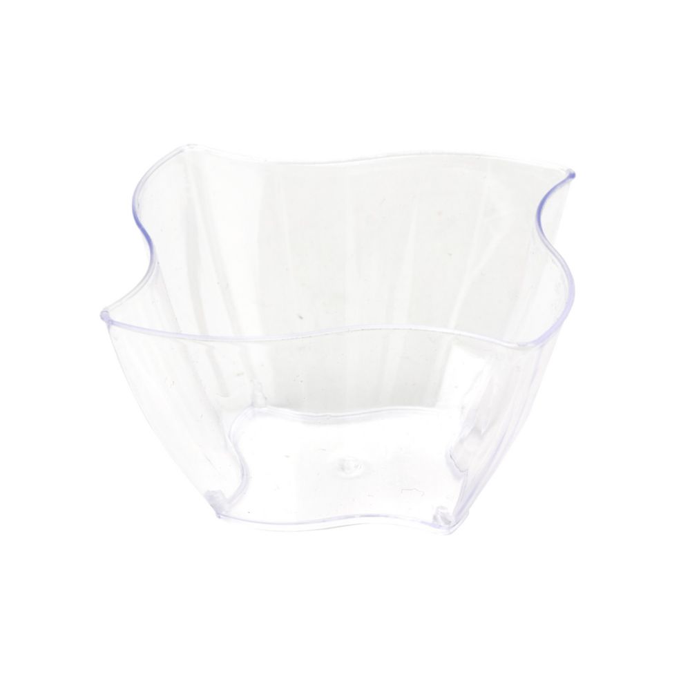 24 pieces of Plastic Dessert Wavy Mini Bowl 3.3oz 2 inch 12pc/bag
