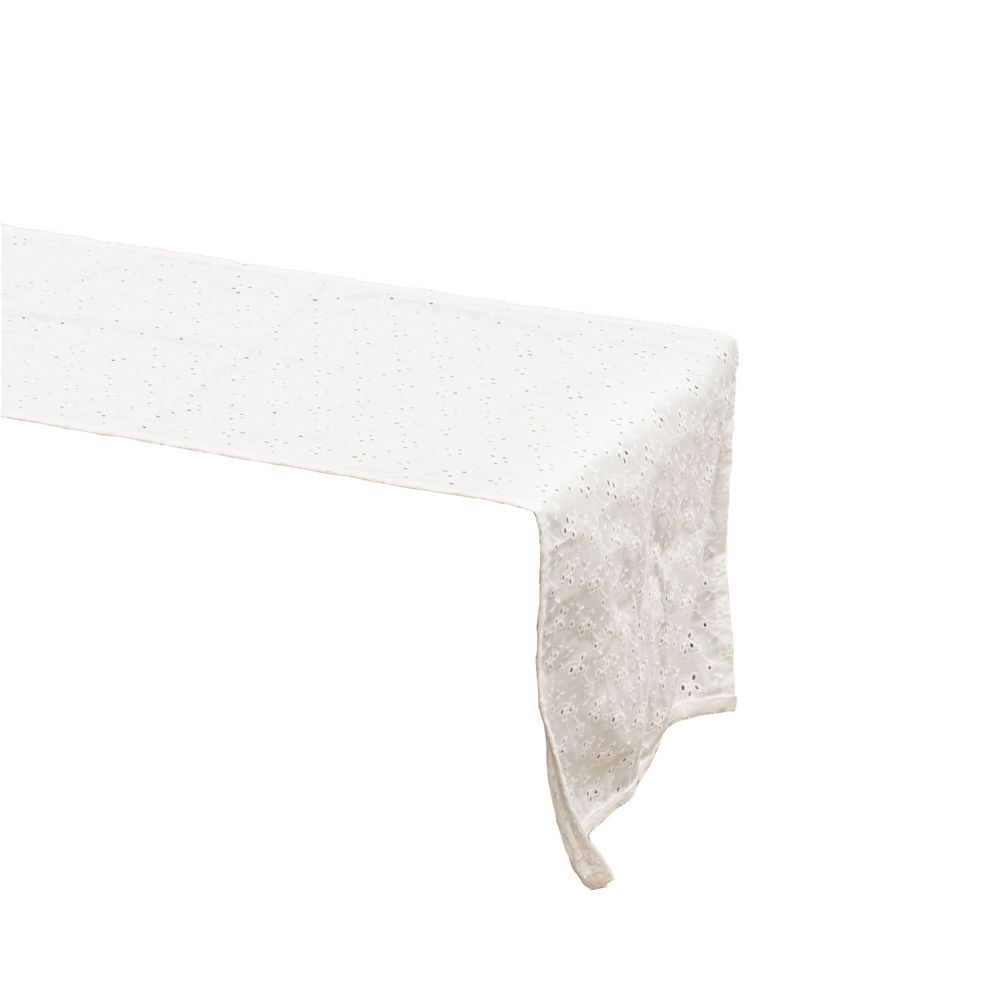 12 pieces of Eyelet Table Runner 14 inch X 108 inch