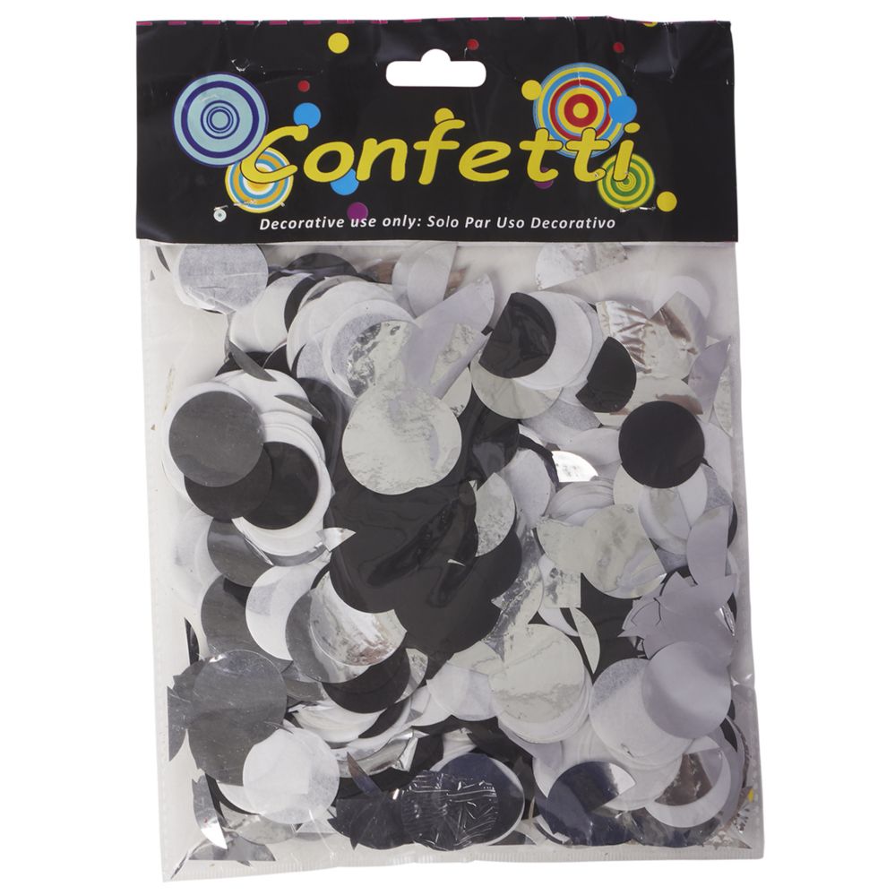 72 pieces of Mixed Confetti 1 inch 30g/bag - Silver
