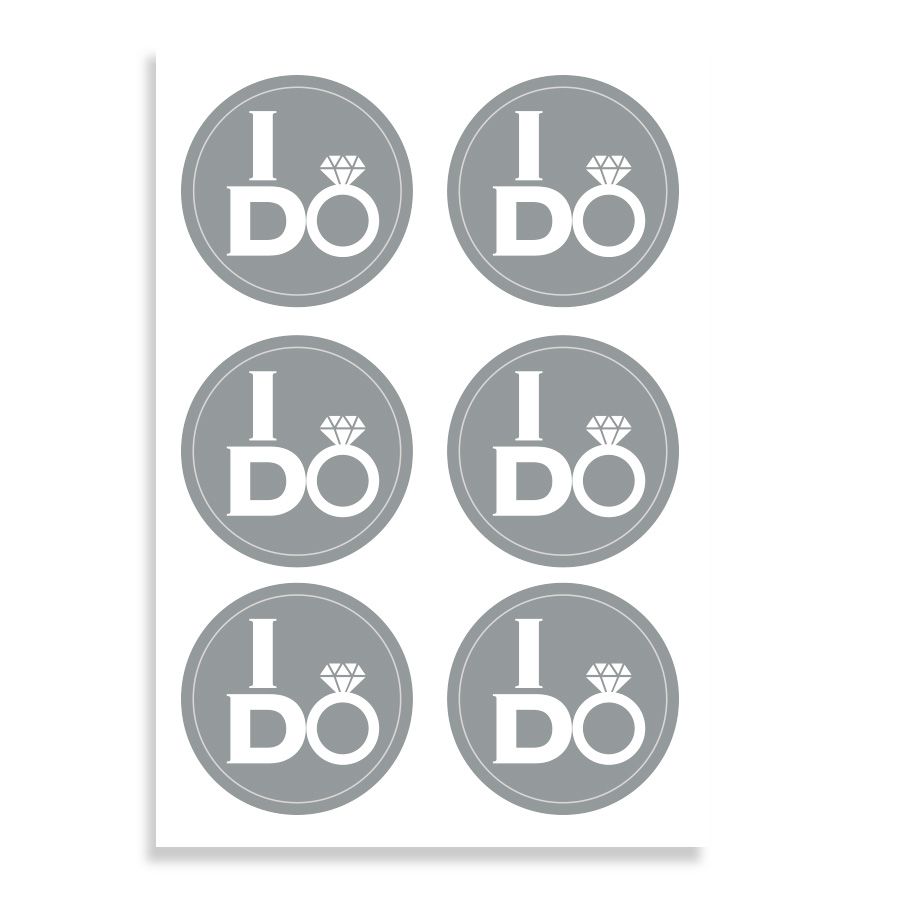192 pieces of i Do Wedding Sticker Labels 4 Sheets/bag