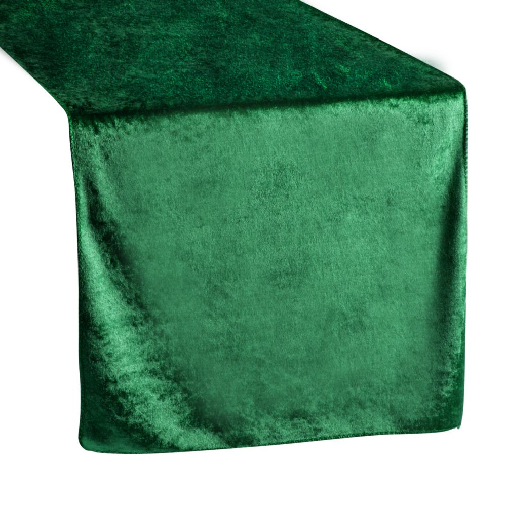 24 pieces of Velvet Table Runner 14 inch X 108 inch - Emerald Green