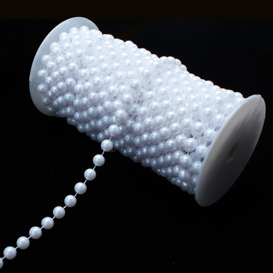 6 pieces of Pearl Rolls 10mm White