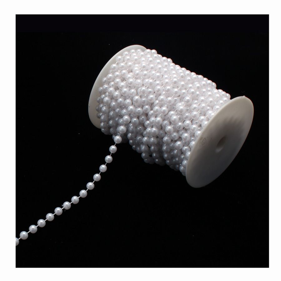 6 pieces of Pearl Rolls 8mm White