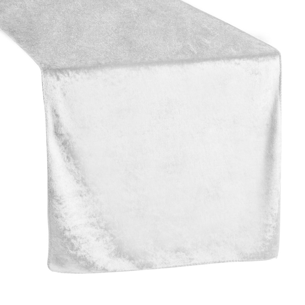 24 pieces of Velvet Table Runner 14 inch X 108 inch - White
