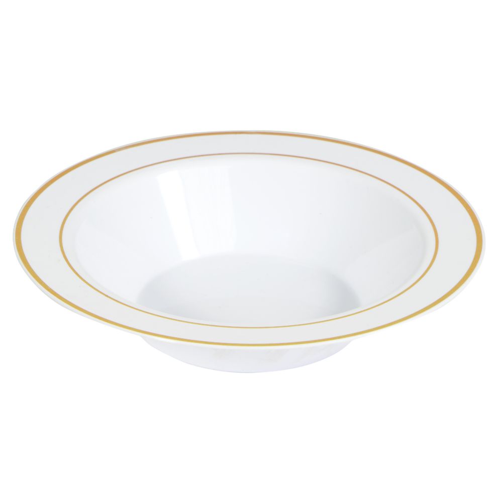 20 pieces of Deluxe Disposable Bowl 12oz 10pc/pk - Gold