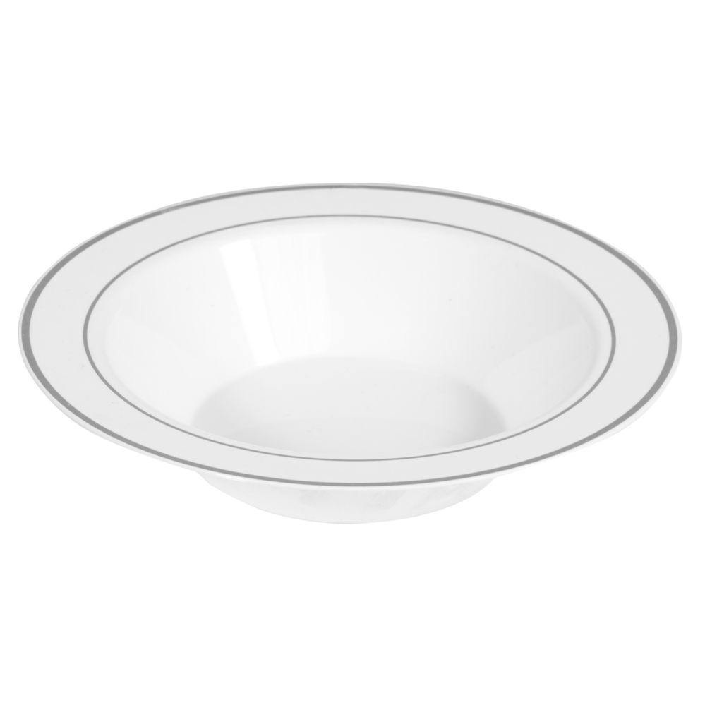 20 pieces of Deluxe Disposable Bowl 12oz 10pc - Silver