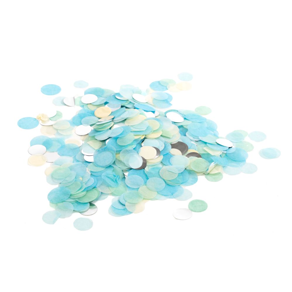 72 pieces of Mixed Confetti L inch 18g - Blue