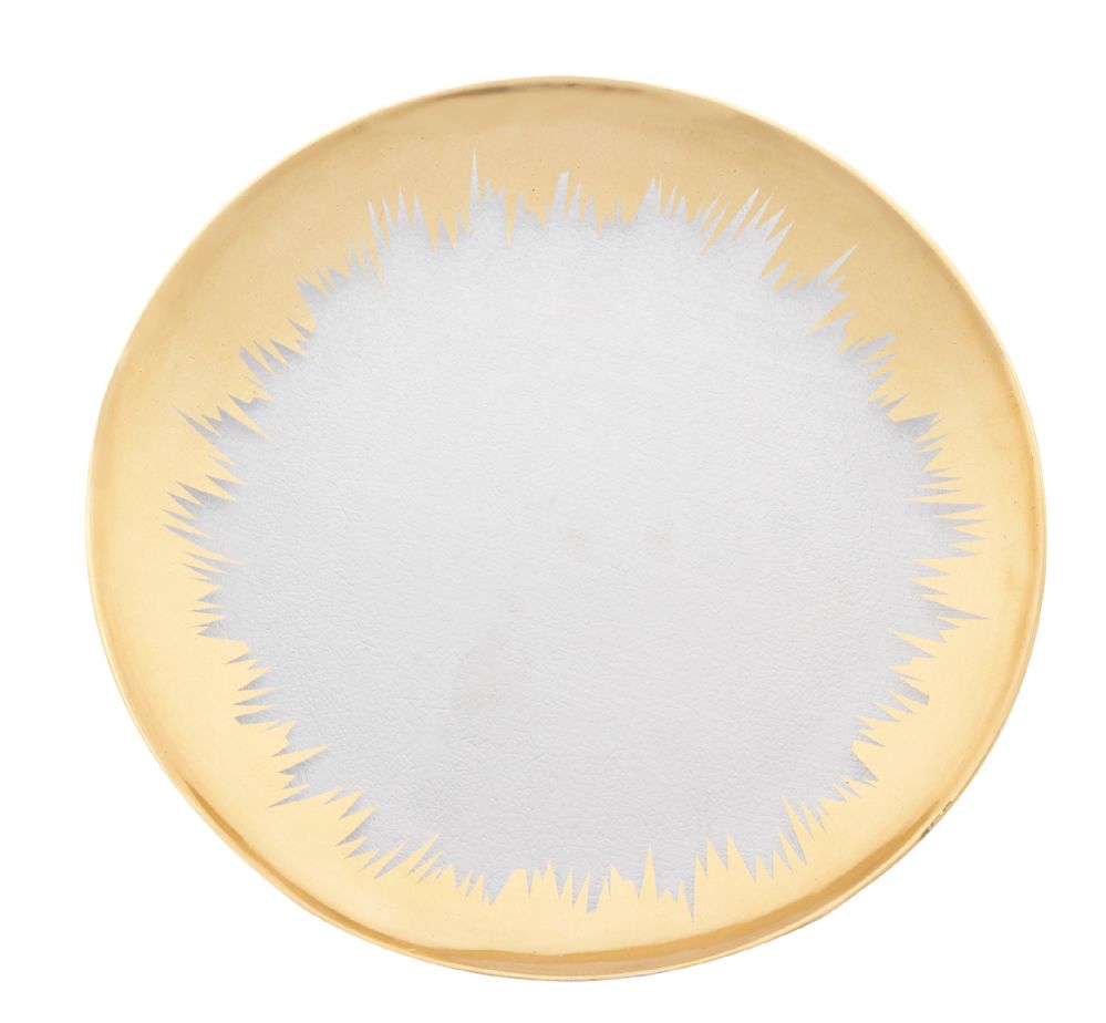 24 pieces Sunburst Plastic Charger Plate 13 inch Gold Plastic
