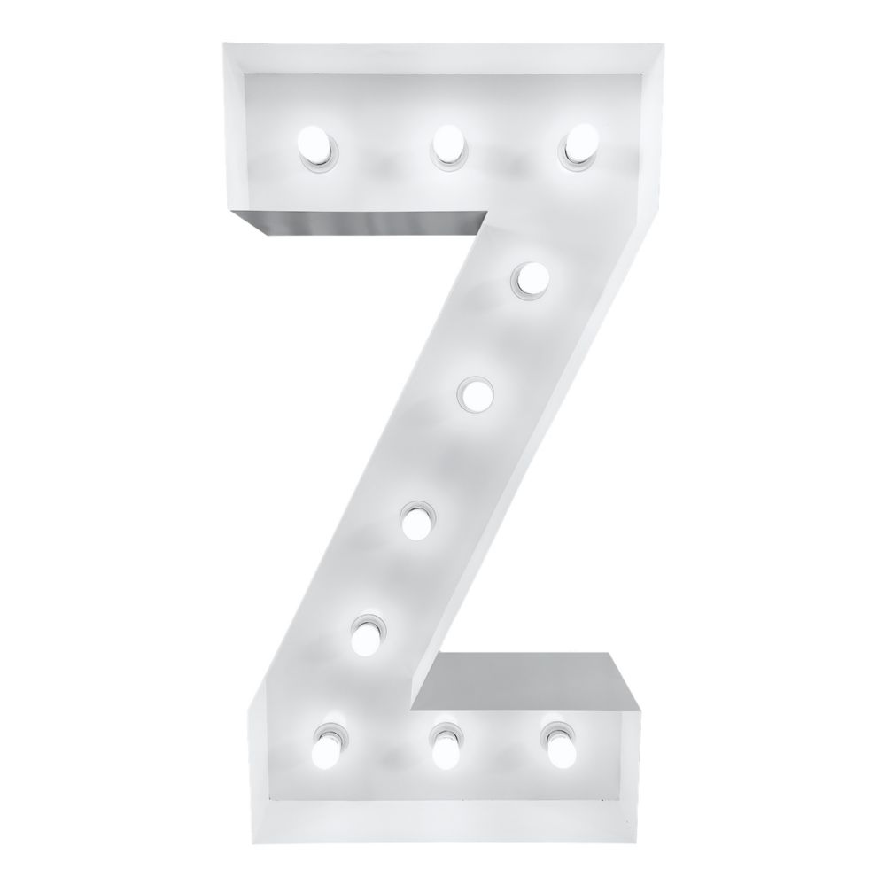 4ft Light Up Marquee Letters Z - White