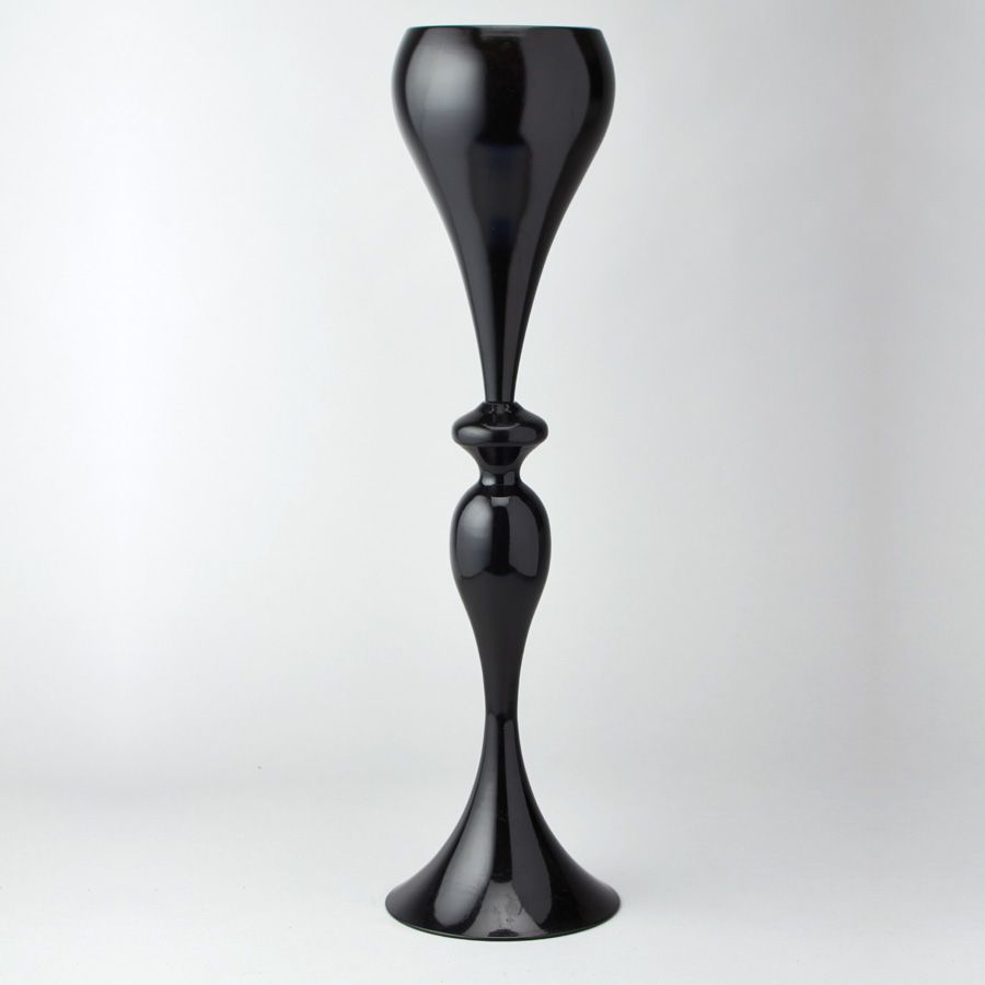 6 Pieces of Mermaid Shaped Vase Wedding Table Centerpieces 25 Inch - Black