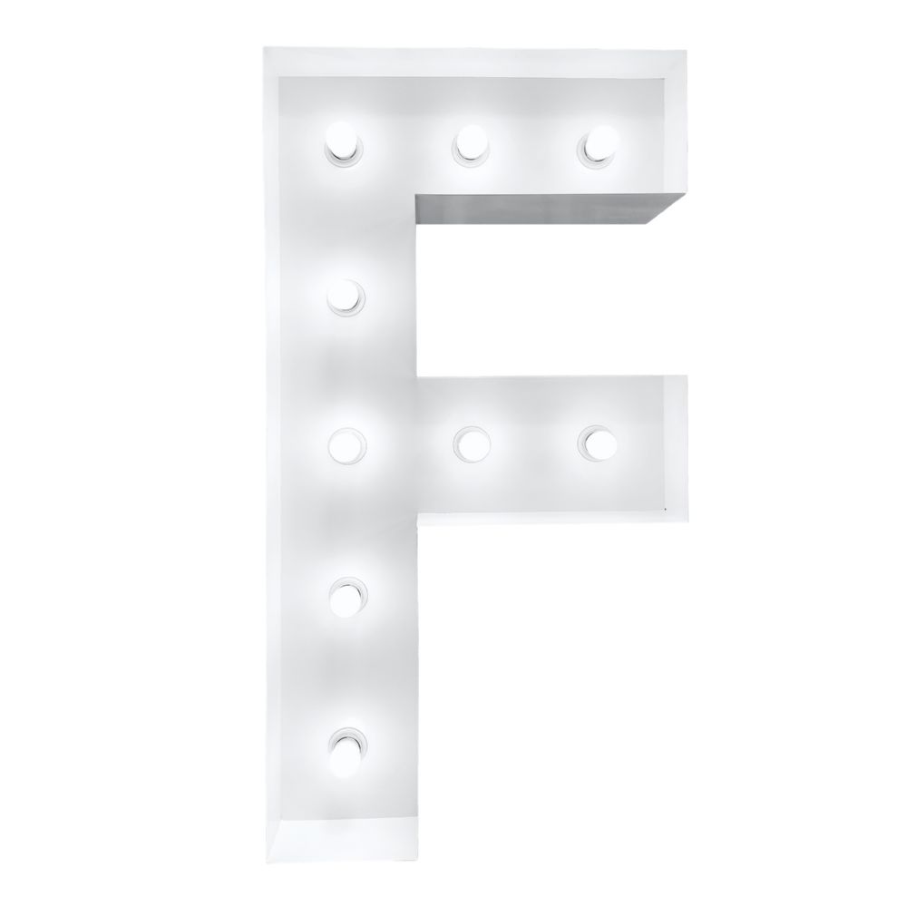 4ft Light Up Marquee Letters F - White