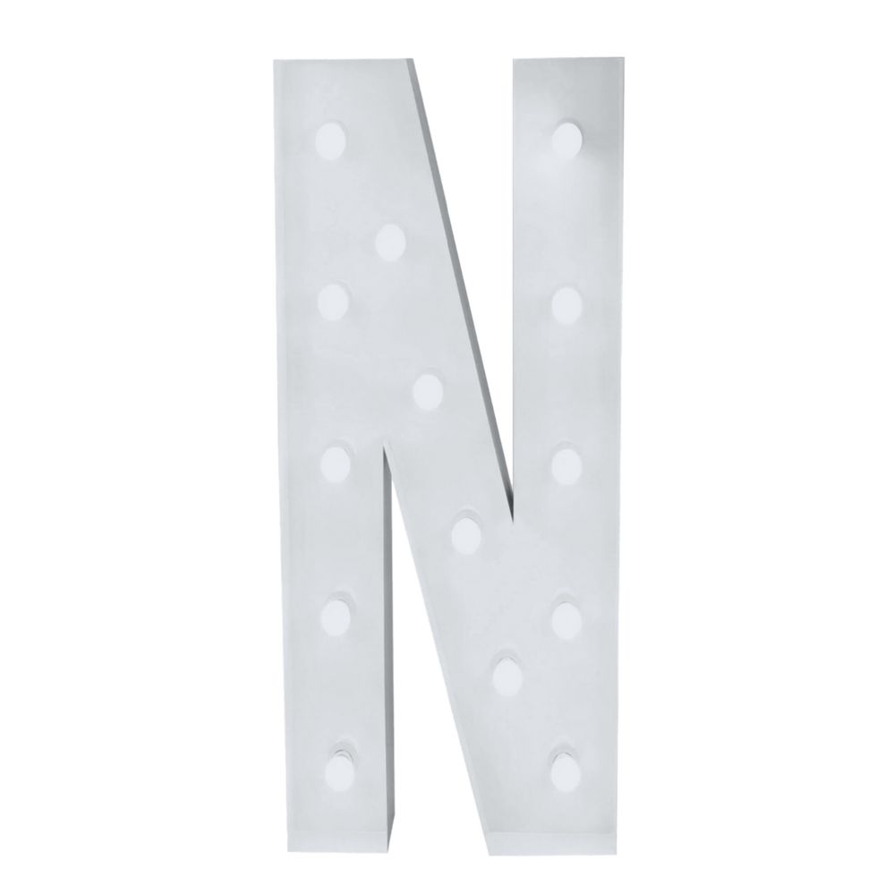 4ft Light Up Marquee Letters N - White