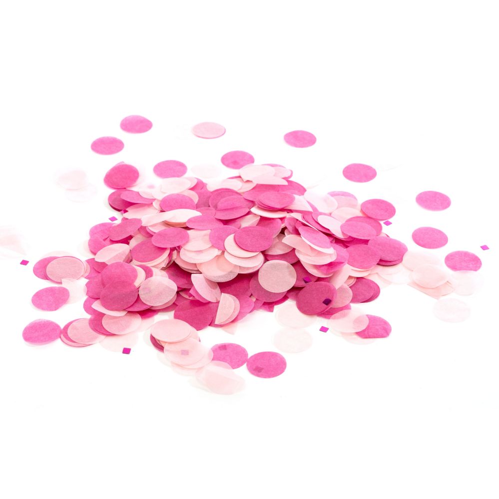 72 pieces of Mixed Confetti L in 18g/bag - Pink