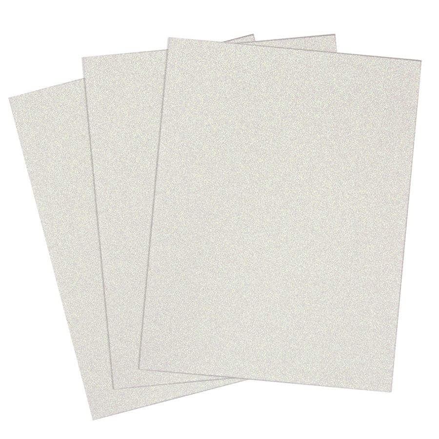 5 pieces of Eva Foam Glitter Large Sheet 10pk White