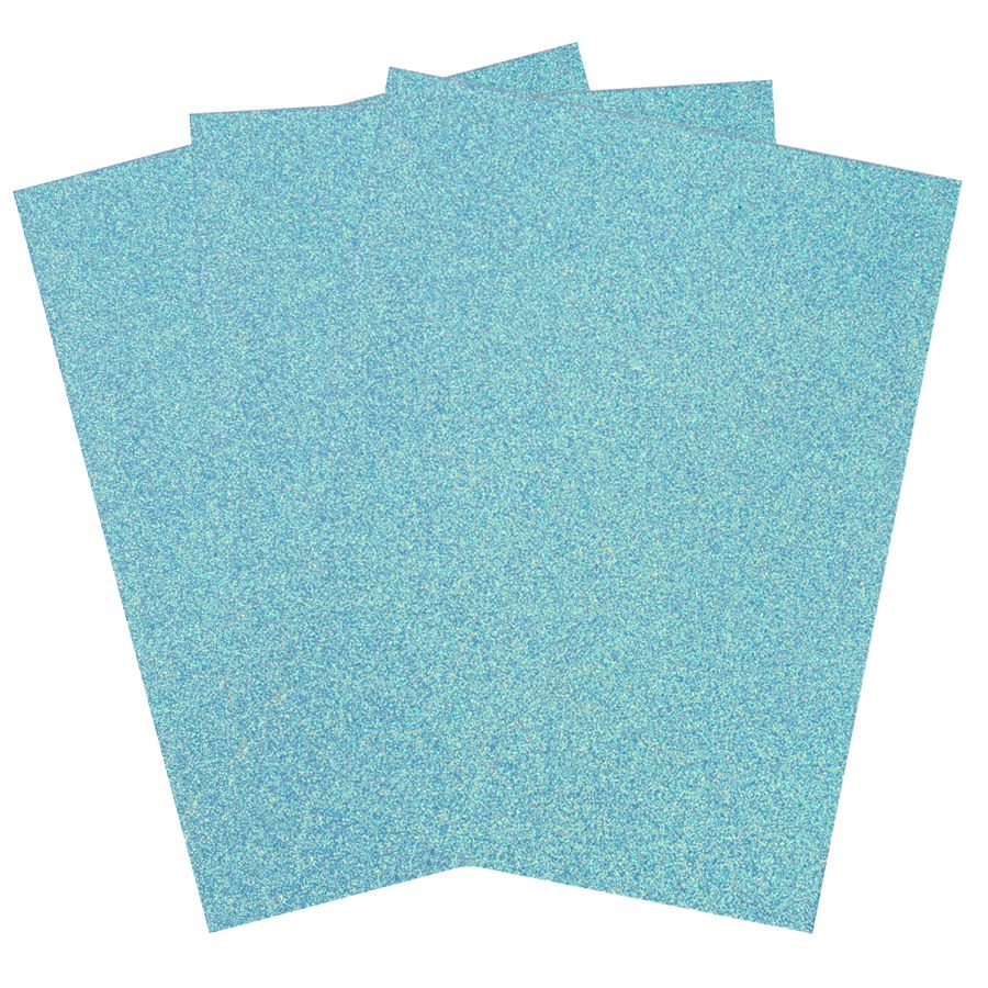 5 pieces of Eva Foam Glitter Large Sheet 10pk Blue