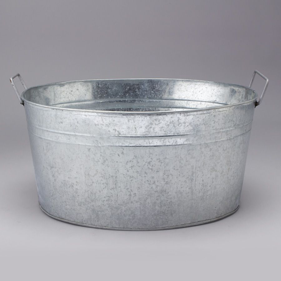 6 pieces of Metal Ice Bucket 6 Gallon - Silver