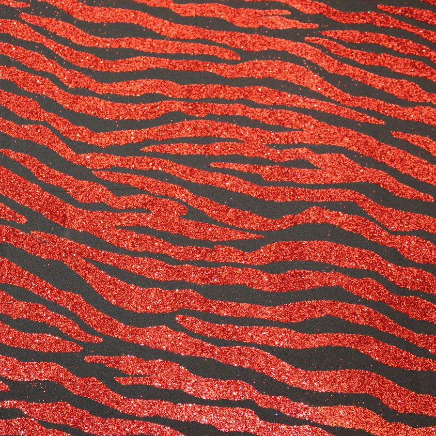 5 pieces of Eva Adhesive Foam Glitter Large Sheet 10pk Zebra Red