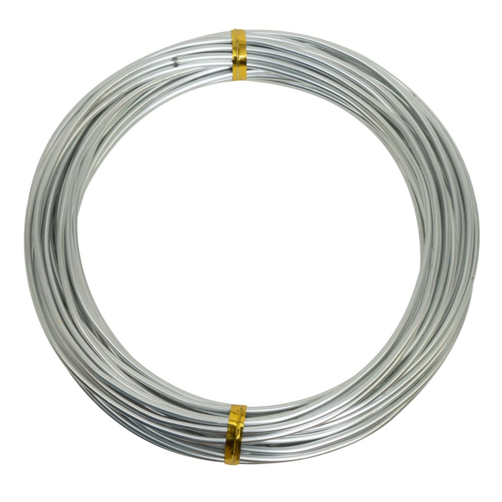 40 pieces of 2.0mm (12 Gauge) Aluminum Wire 10 Yds/roll - Silver