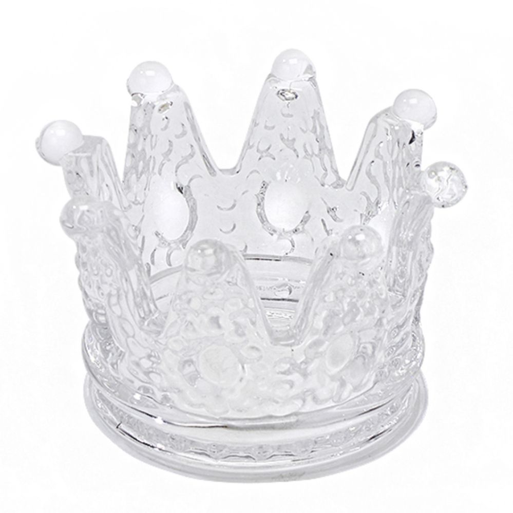 72 Pieces of Crown Glass Candle Holder 2 Inch