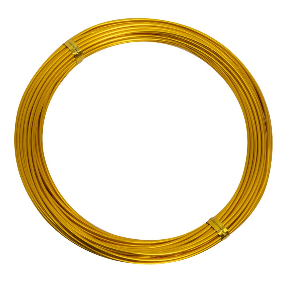 80 pieces of 1.5mm (15 Gauge) Aluminum Wire 10 Yds/roll - Gold