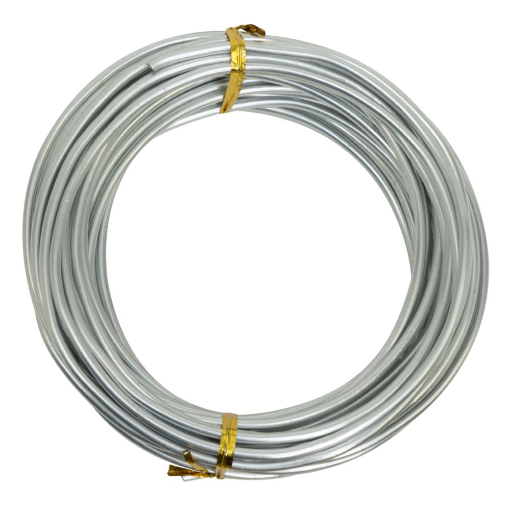 20 pieces of 3.0mm (9 Gauge) Aluminum Wire 10 Yds/roll - Silver