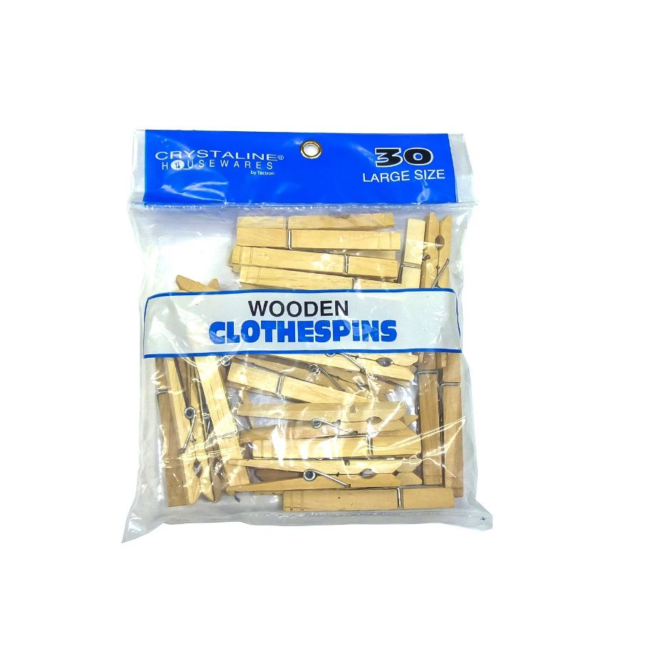 72 Packs of 30pcs Wooden Clothespins