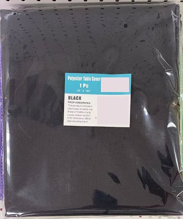 24 Pieces of Black Polyester Table Cover 102in