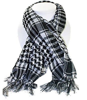 24 Pieces of Black And White Checkered Scarves