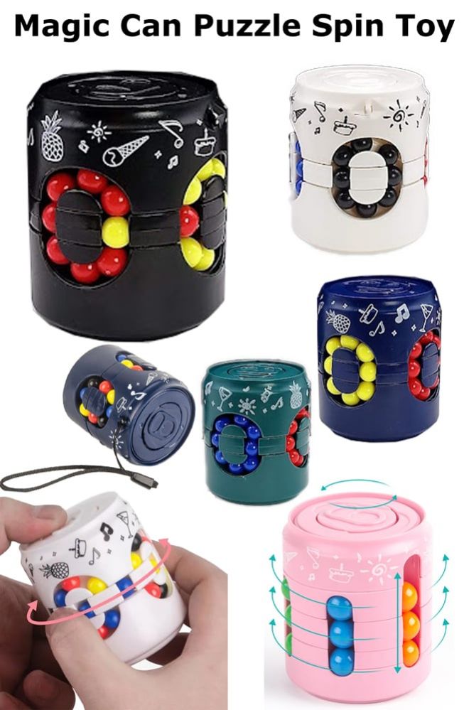 12 pieces of Magic Puzzle Spin Toy - Mix Colors