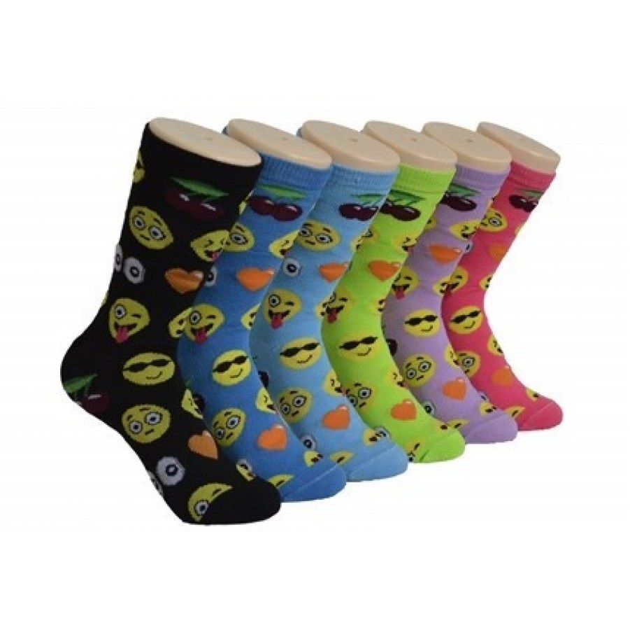 Ladies Crew Socks - 9-11 - Emoji - at - yachtandsmith.com ...