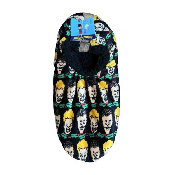 12 pieces of Mens Xmas Beavis & Butthead Fuzzy Slippers In Assorted Sizes
