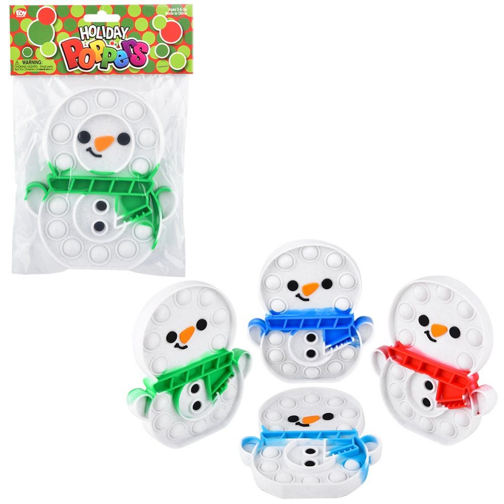 144 pieces of Snowman Bubble Poppers 6 inch